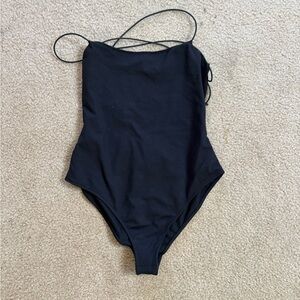 Free people Black One-Piece bodysuit size small
